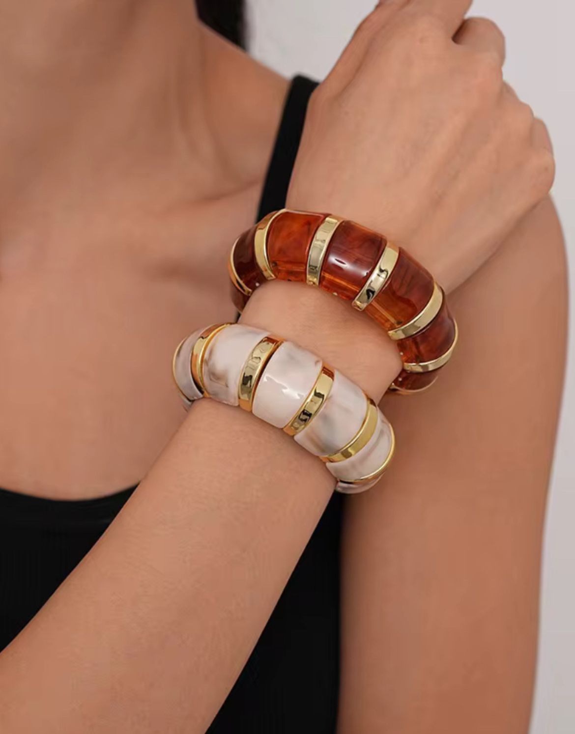 Bubble Resin Bangle (Marble)