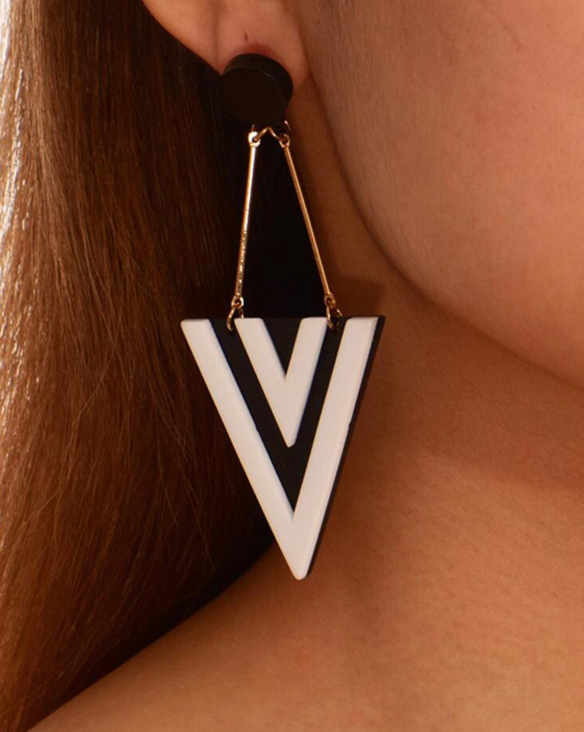Triangular Drop Earrings