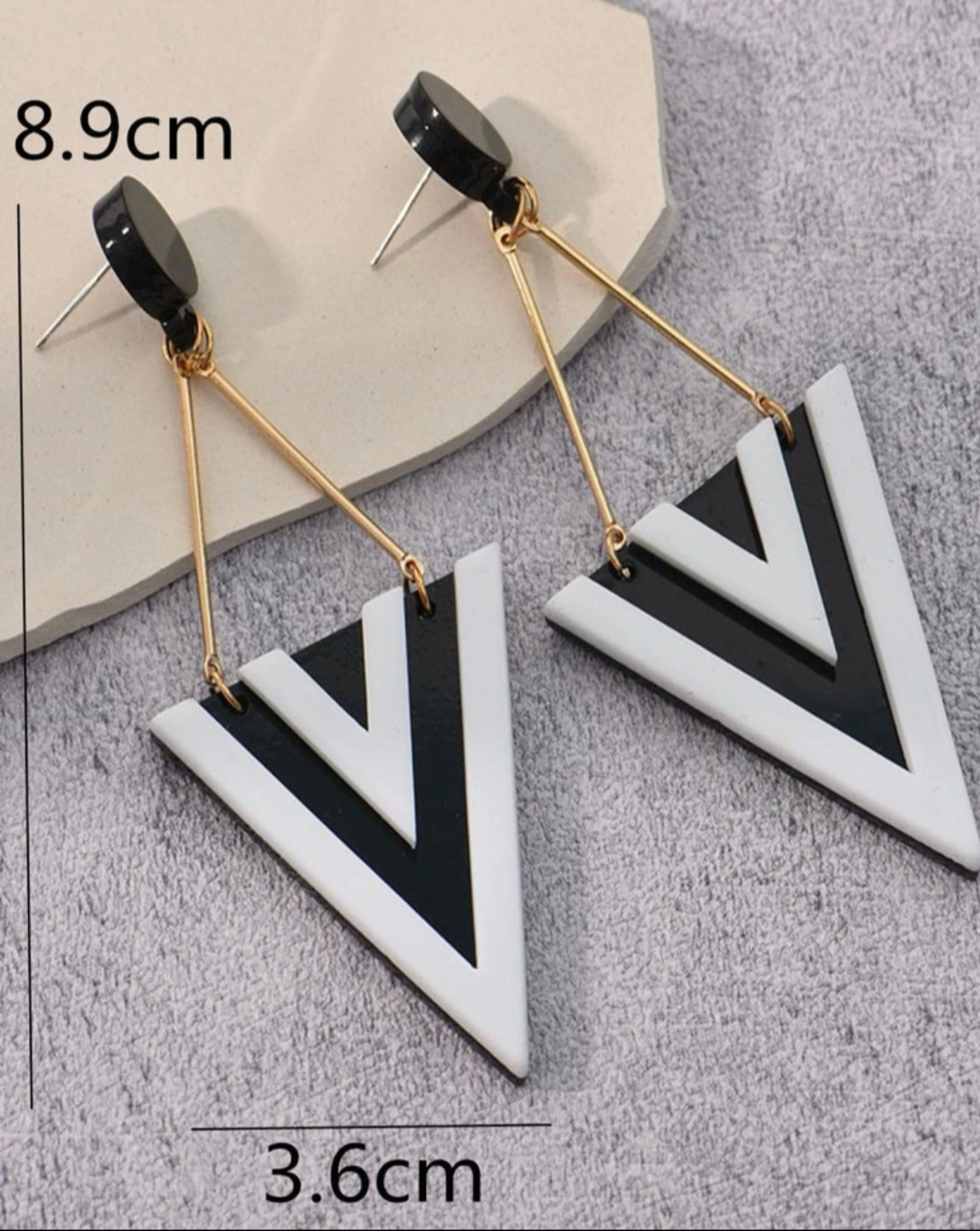 Triangular Drop Earrings