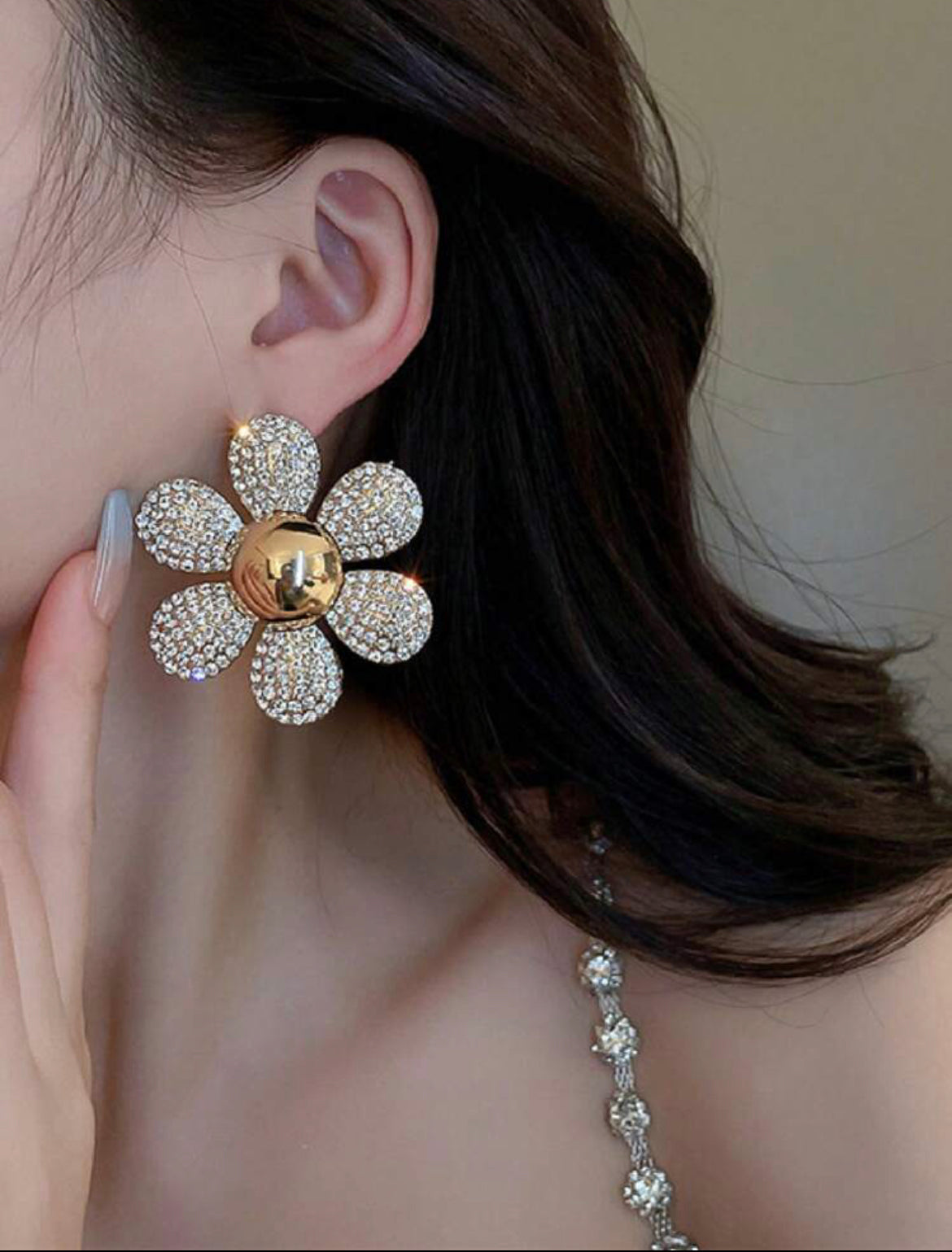 Golden Bloom Statement Earrings