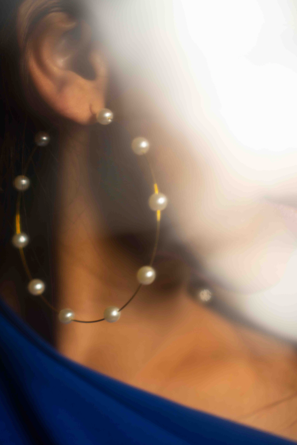 Skinny Pearl Hoops