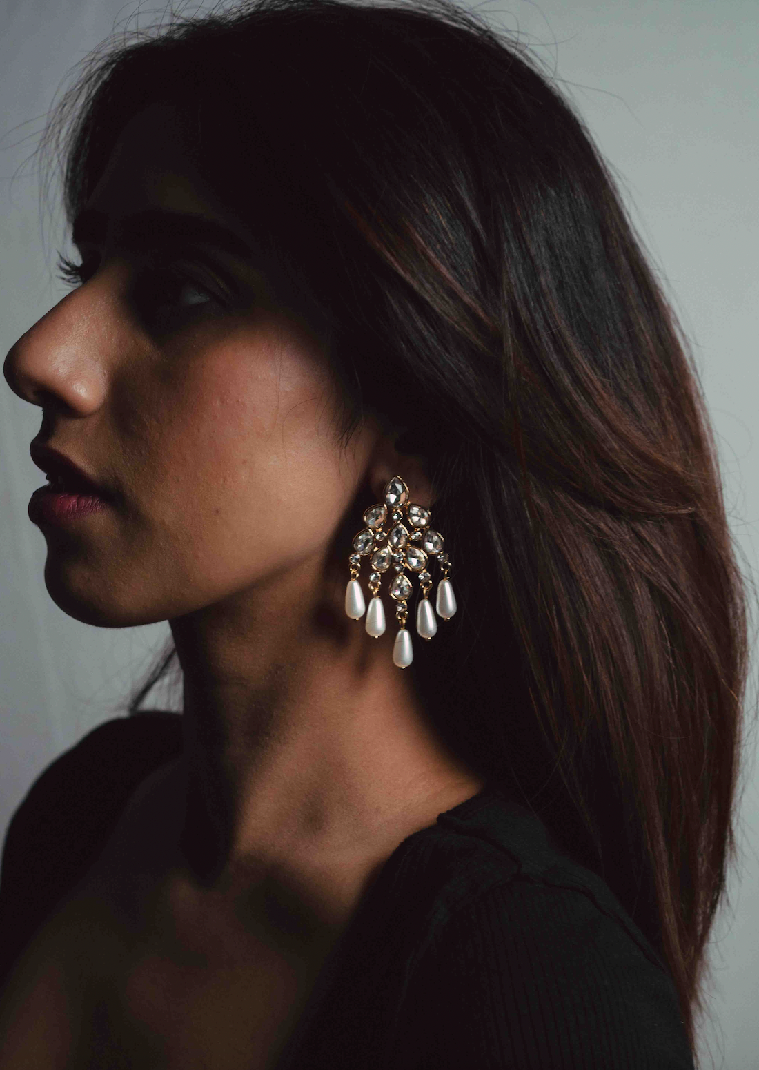 White Pearl Danglers