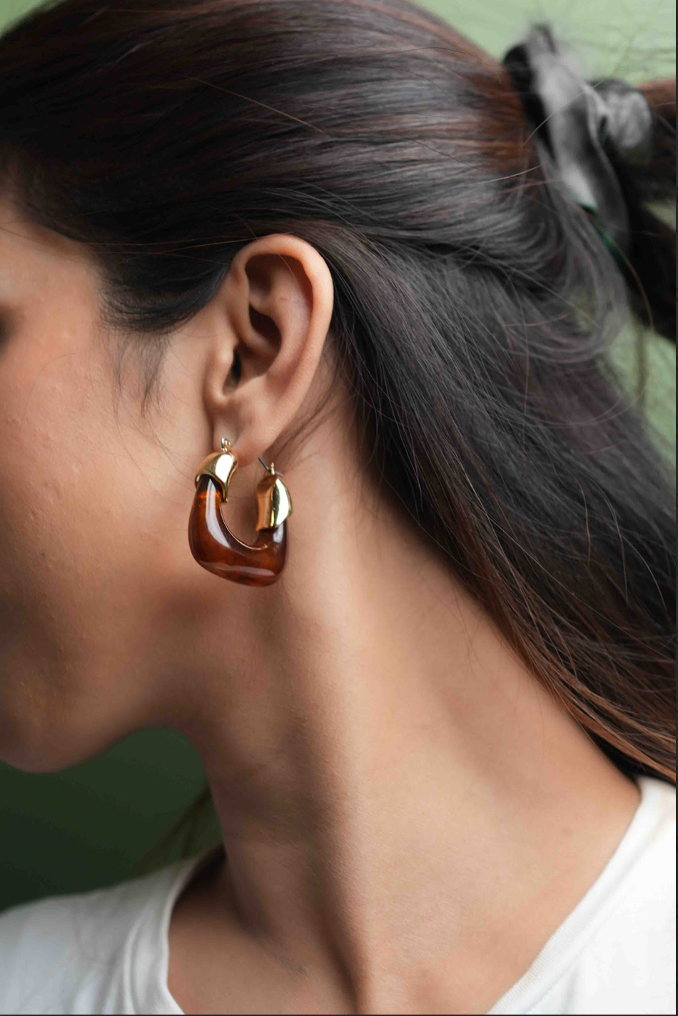 Classic Resin Hoops - Brown