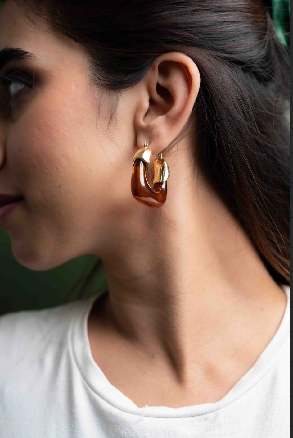 Classic Resin Hoops - Brown