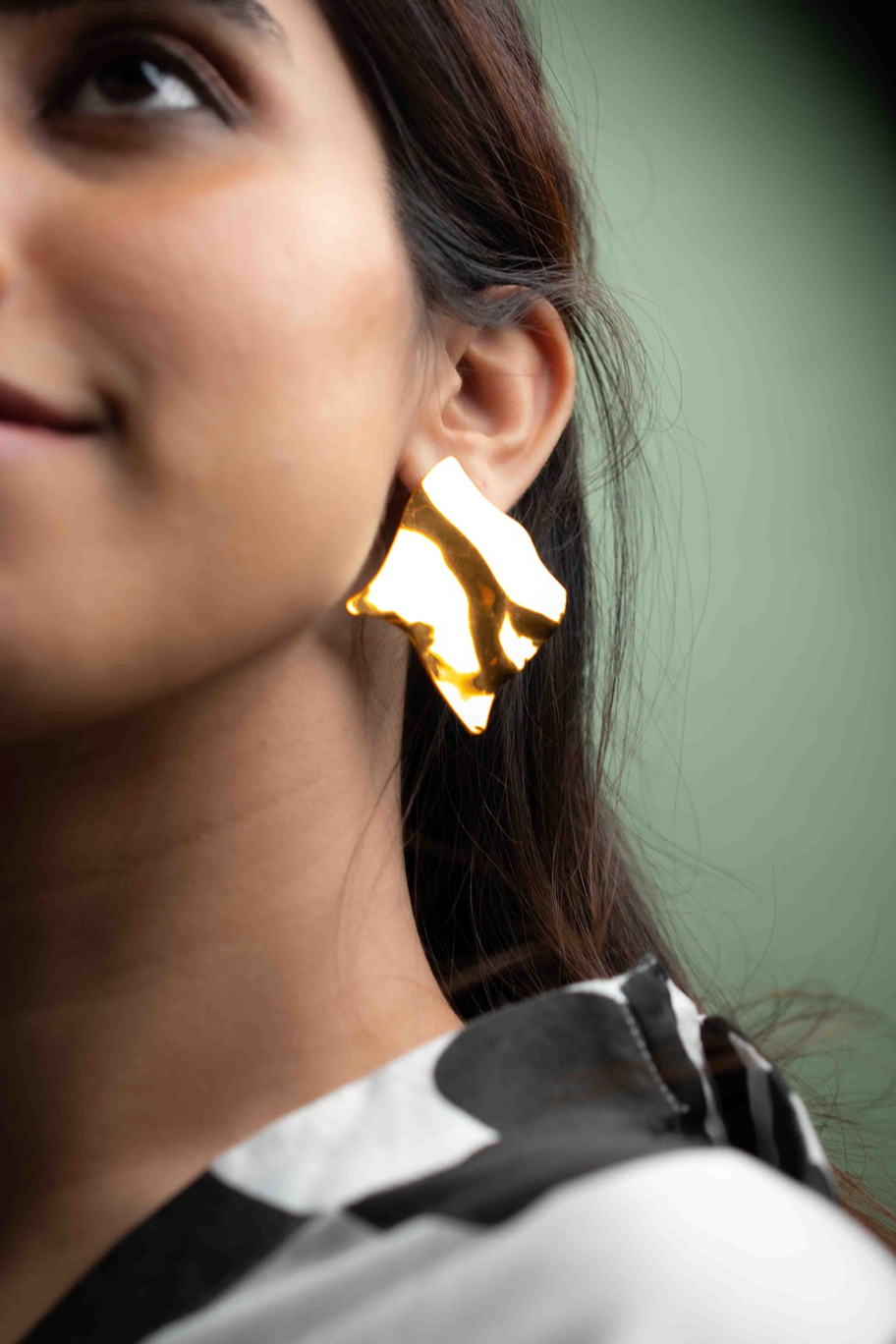 Golden Plate Earrings