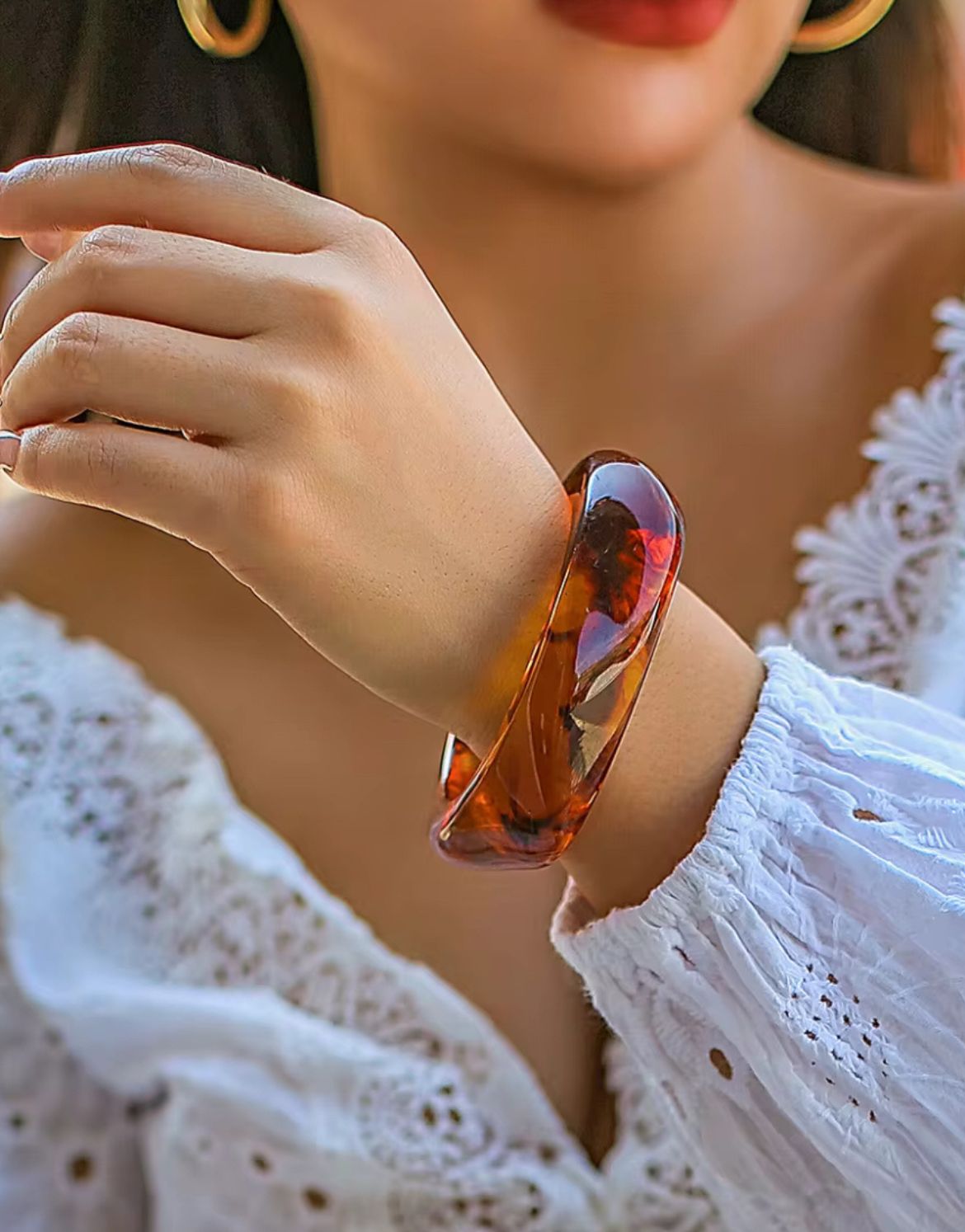 Resin Bangle (Amber)