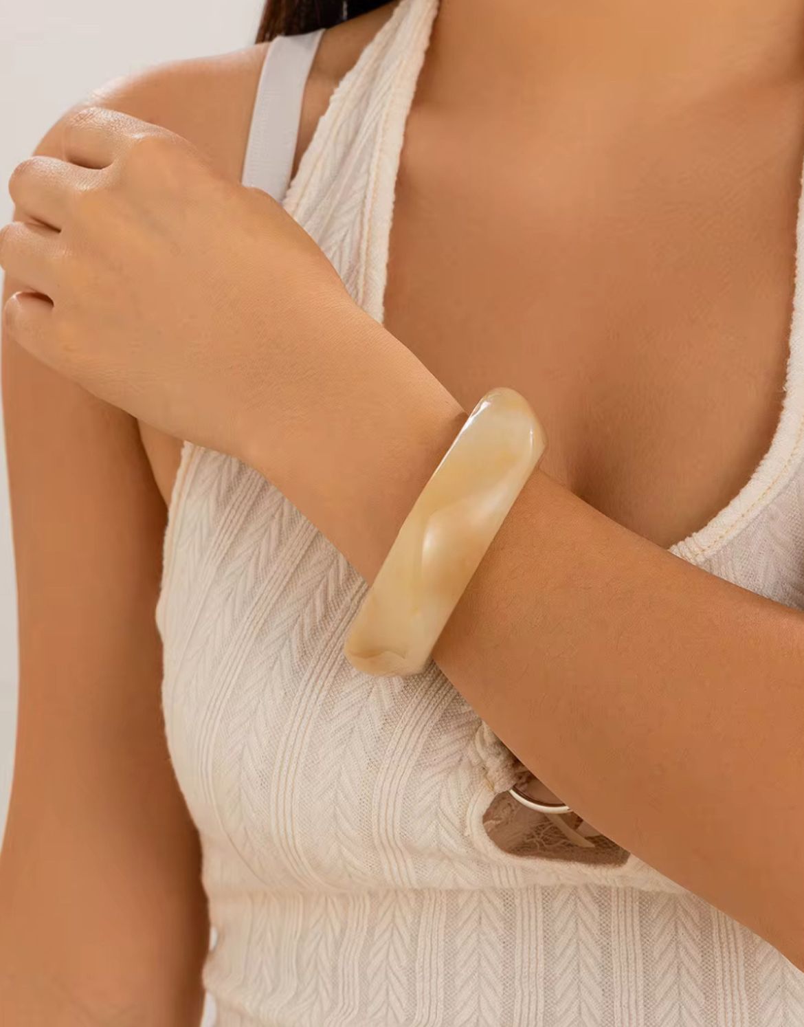 Resin Bangle (White)