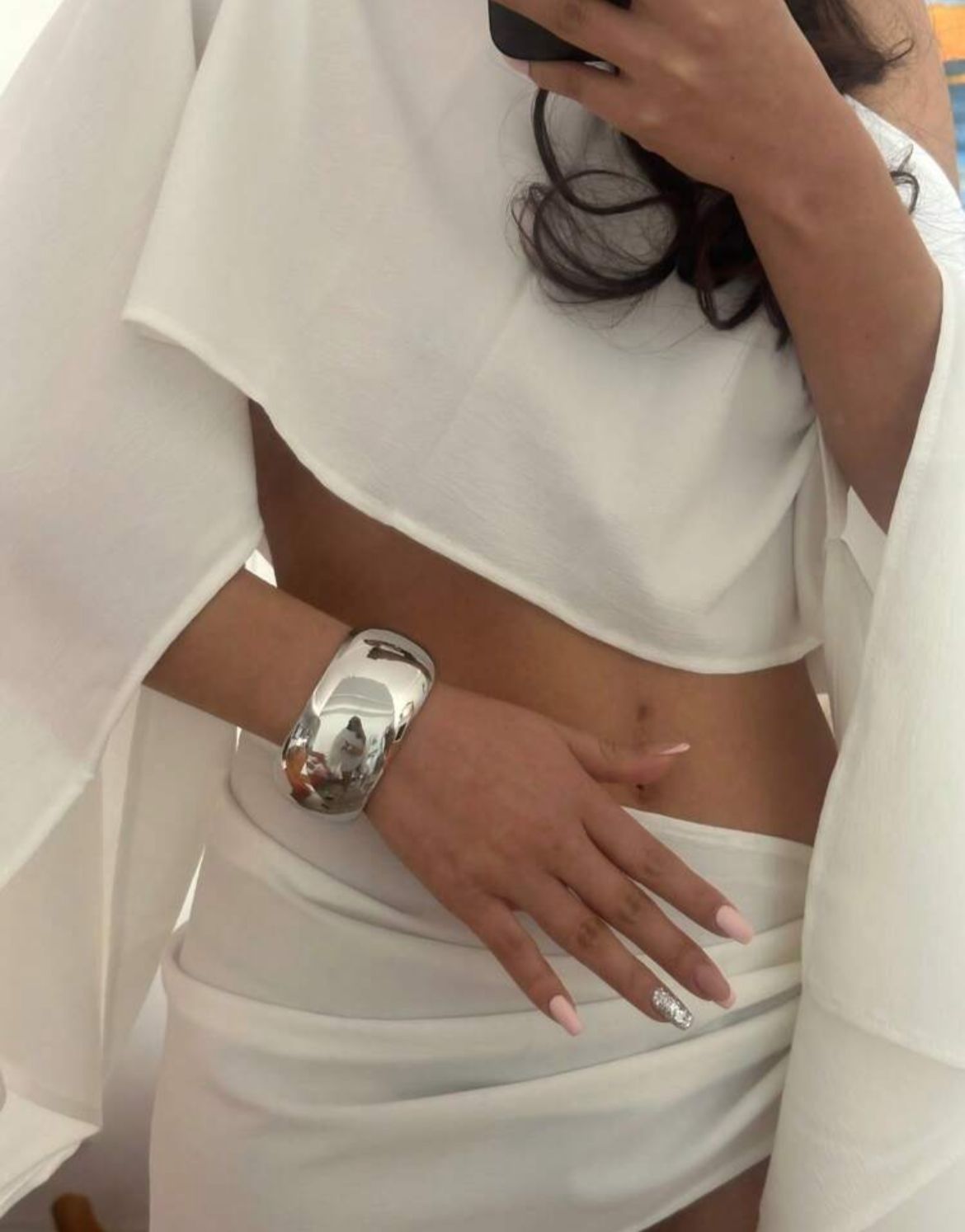 Chunky Bangle (Silver)