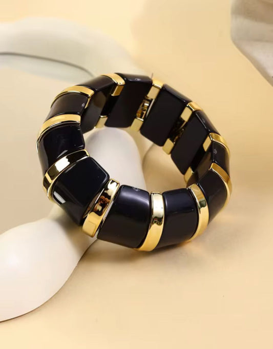 Bubble Resin Bangle (Black)
