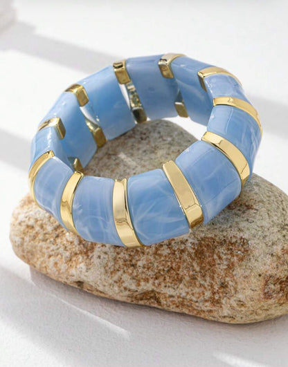 Bubble Resin Bangle (Powder Blue)
