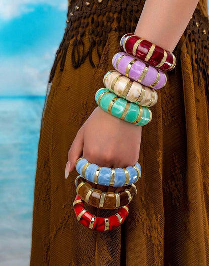 Bubble Resin Bangle (Powder Blue)