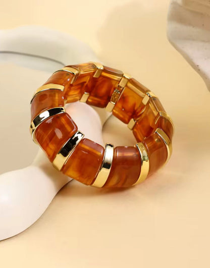Bubble Resin Bangle (Brown)