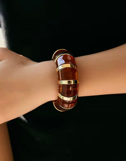 Bubble Resin Bangle (Brown)