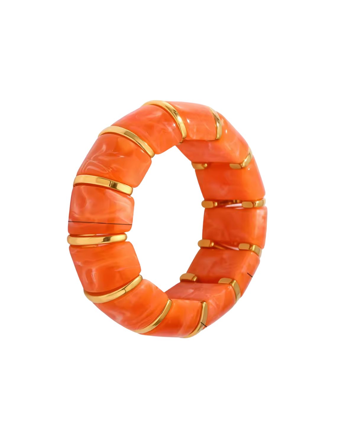 Bubble Resin Bangle (Orange)