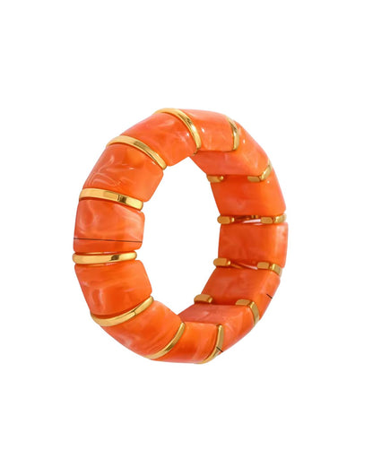 Bubble Resin Bangle (Orange)
