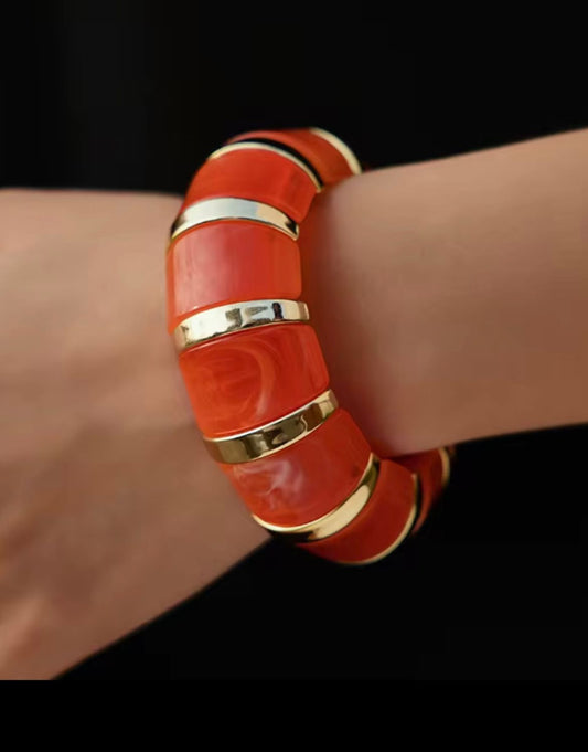 Bubble Resin Bangle (Orange)