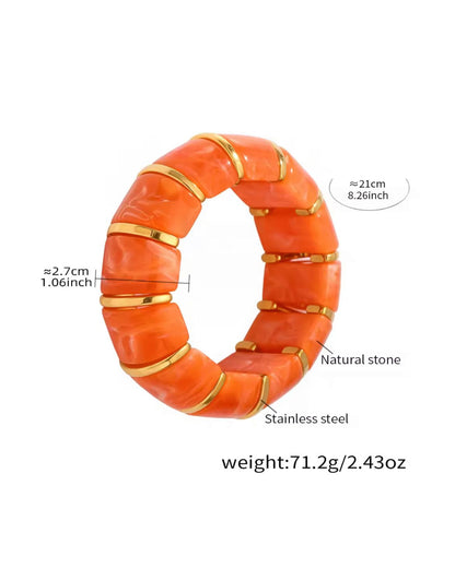 Bubble Resin Bangle (Orange)