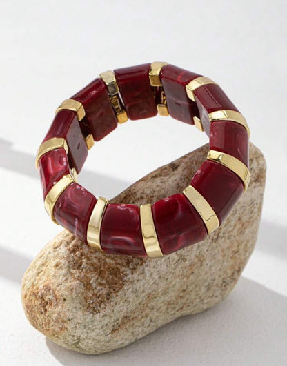 Bubble Resin Bangle (Maroon)