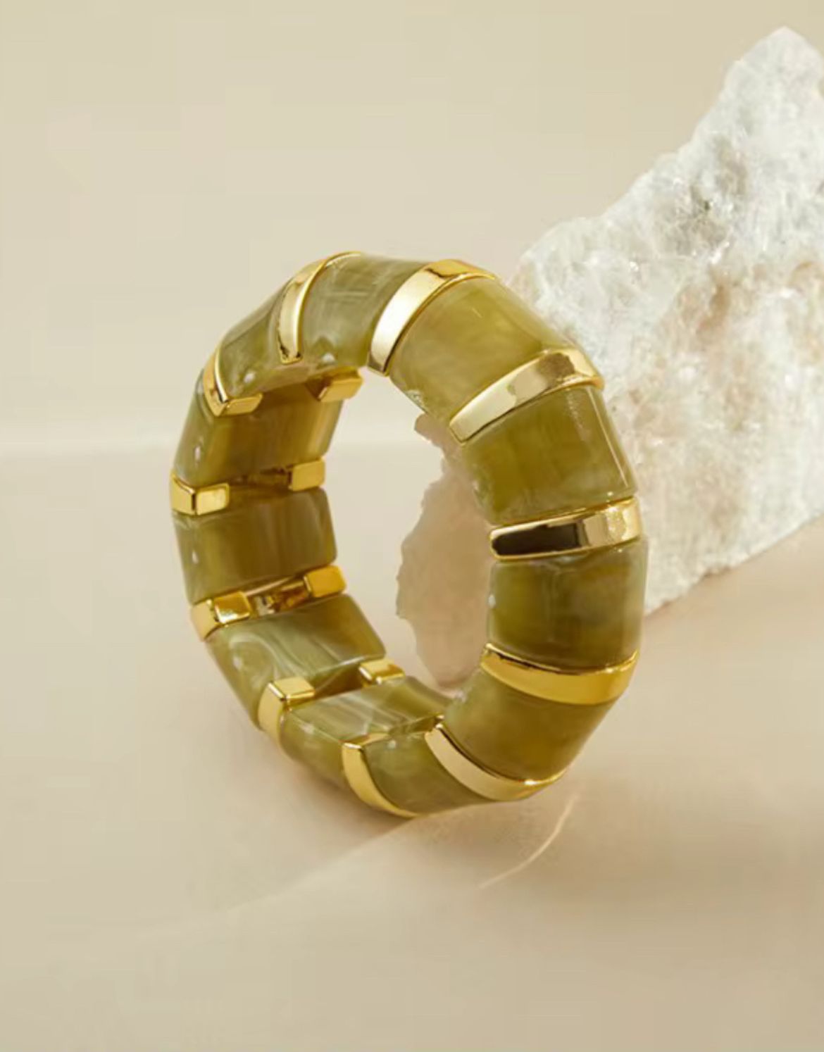Bubble Resin Bangle (Green)
