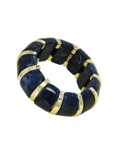 Bubble Resin Bangle (Navy Blue)