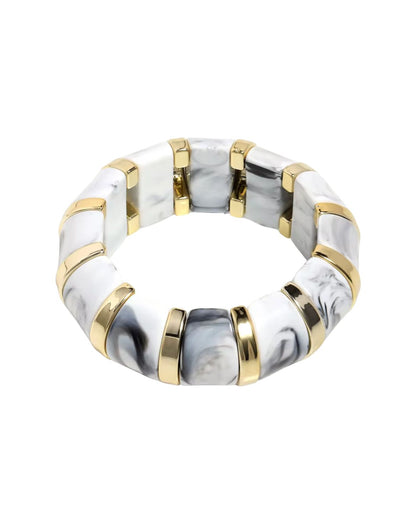 Bubble Resin Bangle (White)