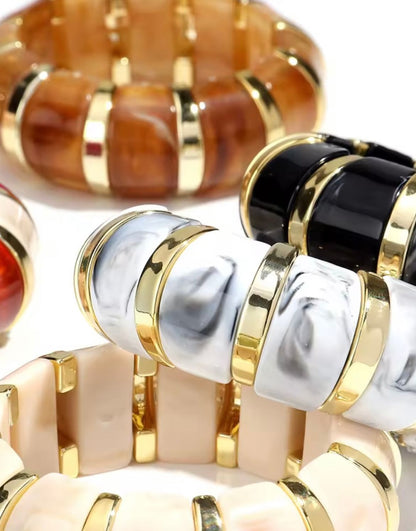 Bubble Resin Bangle (White)