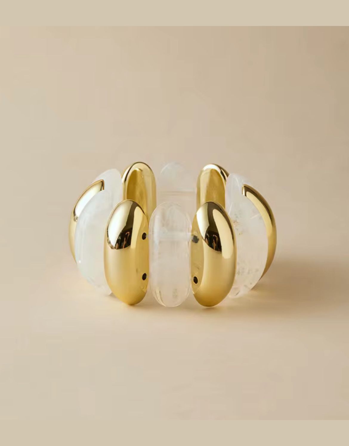 Nova Resin Bangle Stack (Amber/White/Brown)