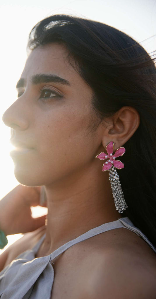 Blushing Blooms in Silver