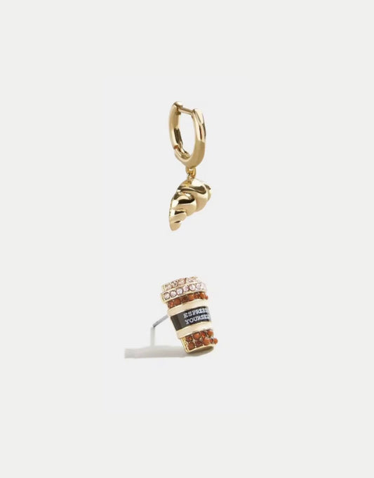 Coffee & Croissant Studs