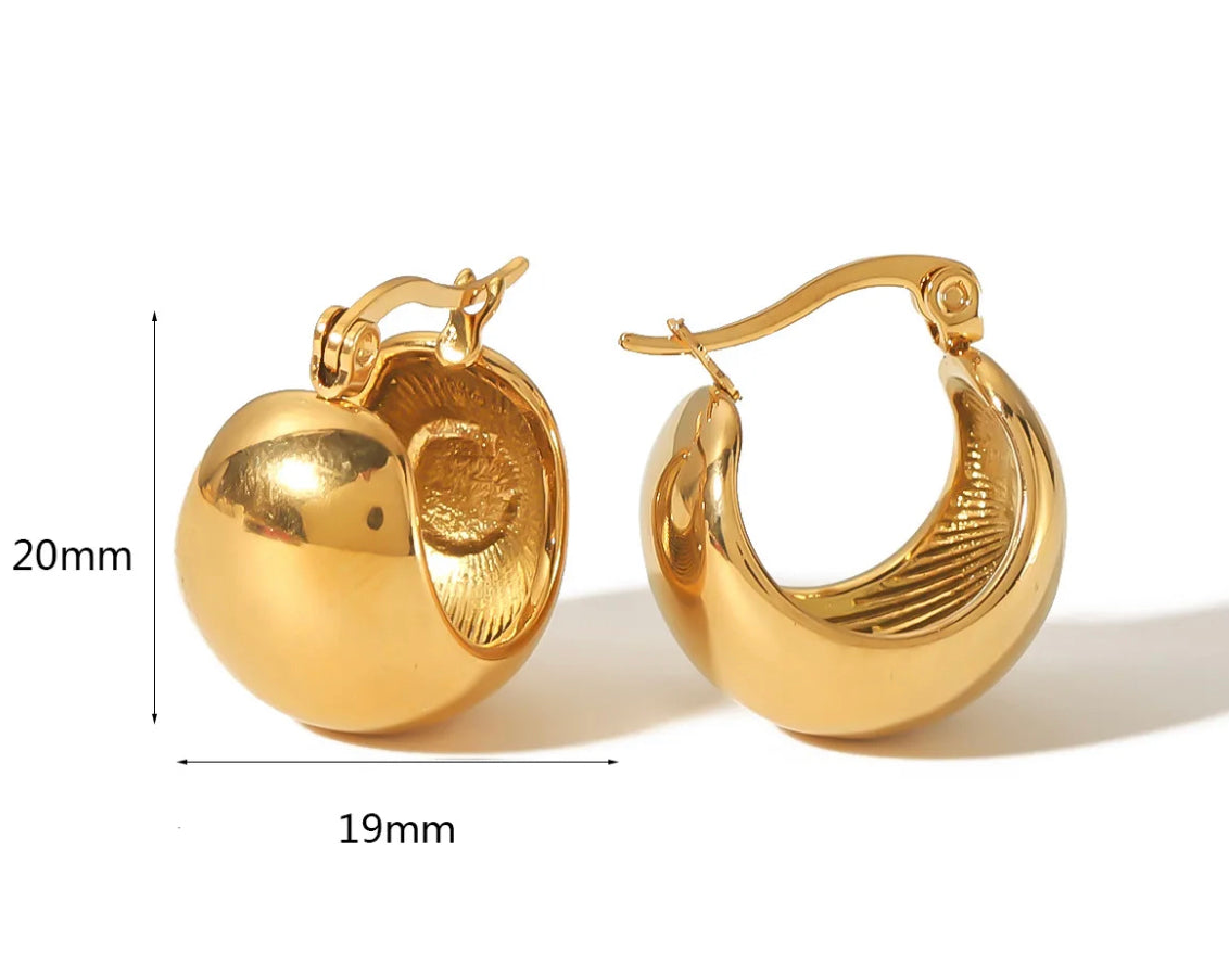 Ball Hoop Earrings (Golden)