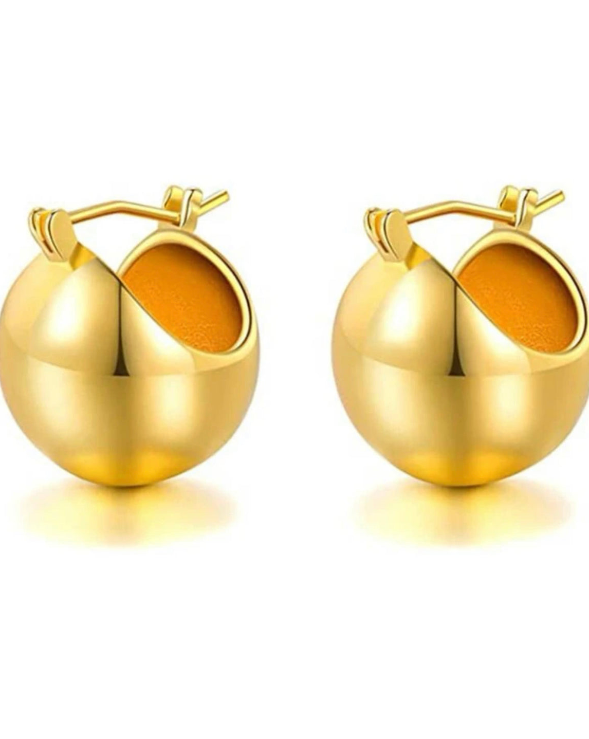 Ball Hoop Earrings (Golden)