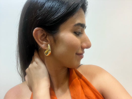 Golden TearDrop Earrings