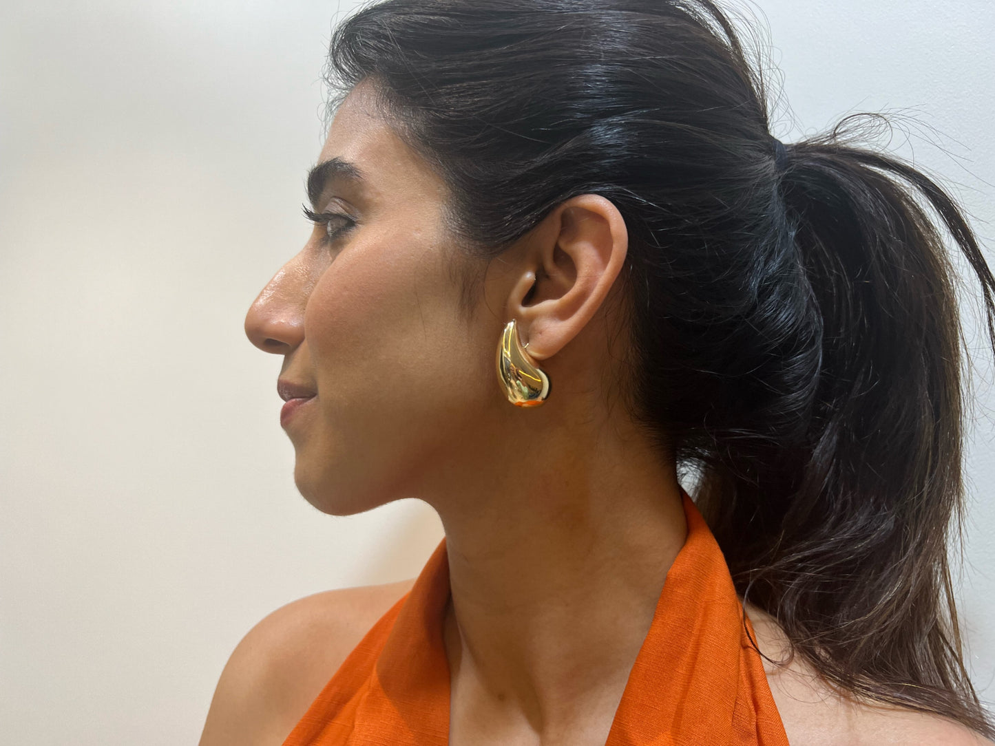 Golden TearDrop Earrings