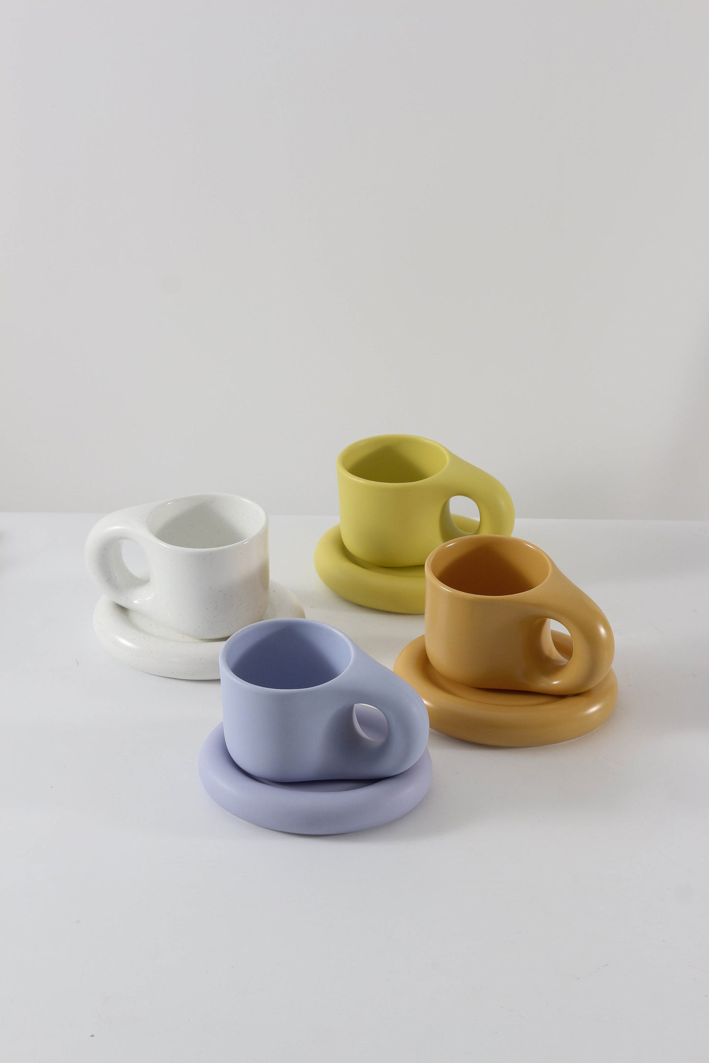 Bubble Cup and Saucer (Mustard)