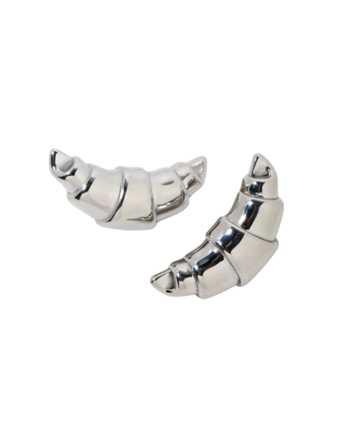 Croissant Earrings (Silver)