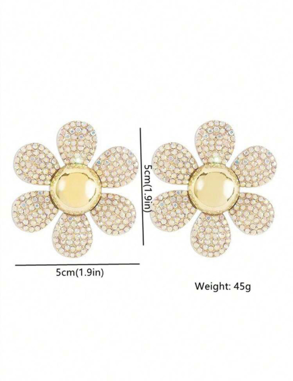 Golden Bloom Statement Earrings