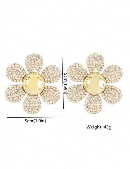 Golden Bloom Statement Earrings