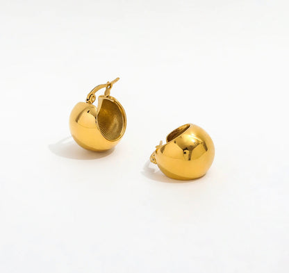 Ball Hoop Earrings (Golden)