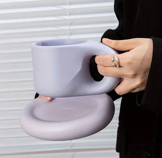 Bubble Cup & Saucer (Lavender)