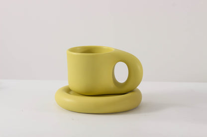 Bubble Cup and Saucer (Lime Green)