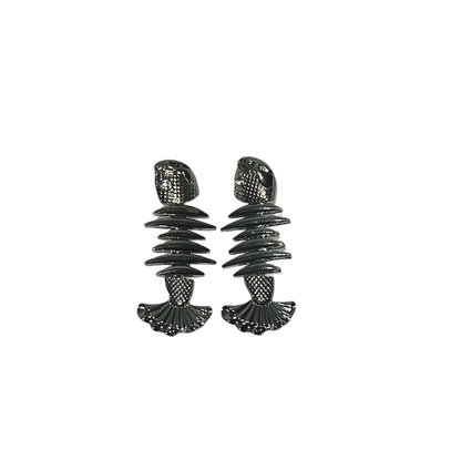 Silver Fishbone earrings