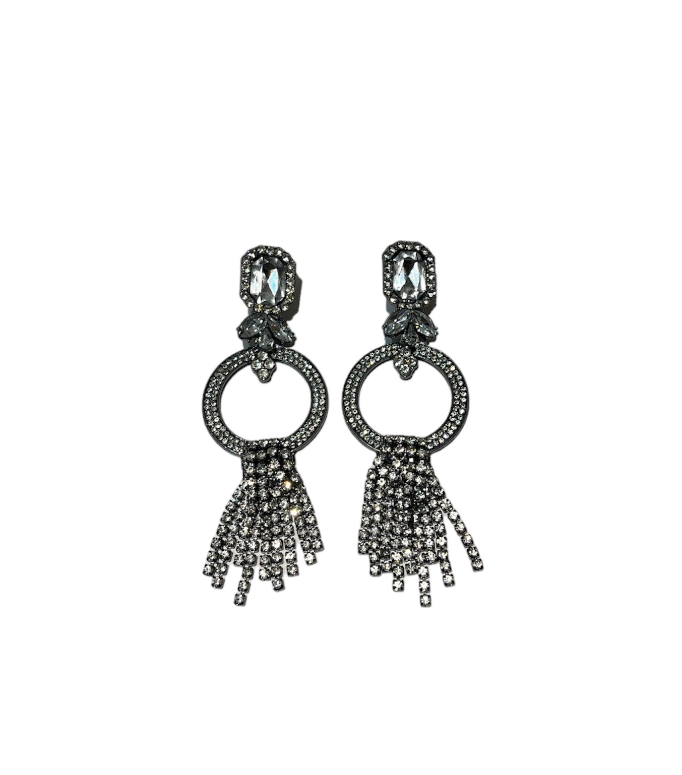 Rhinestone Decor Drop earrings