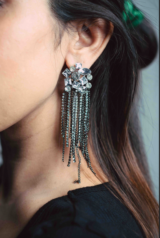 Luna Silver Danglers