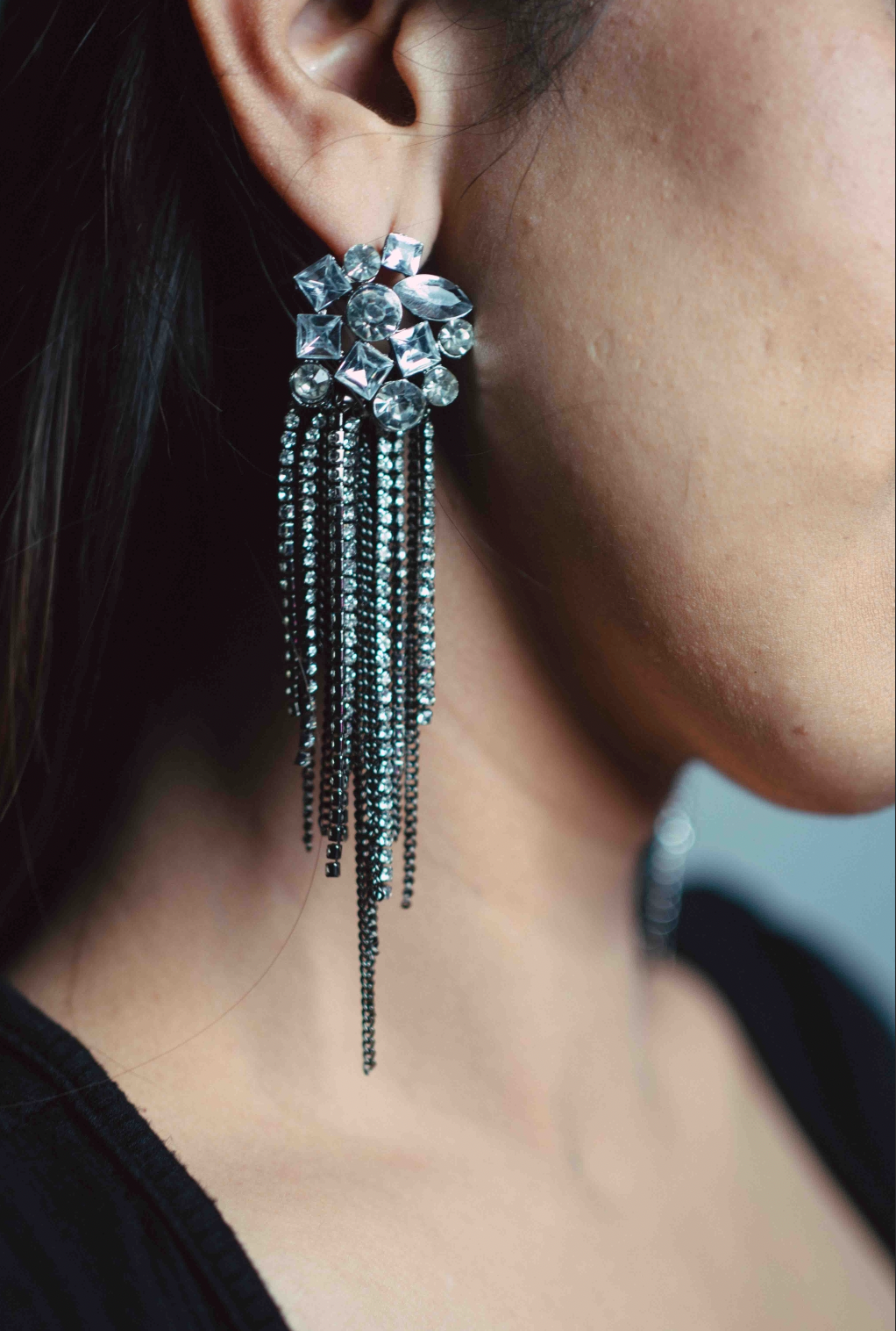 Luna Silver Danglers