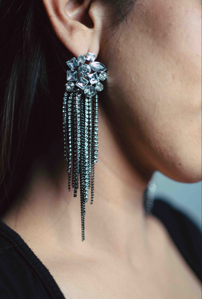Luna Silver Danglers