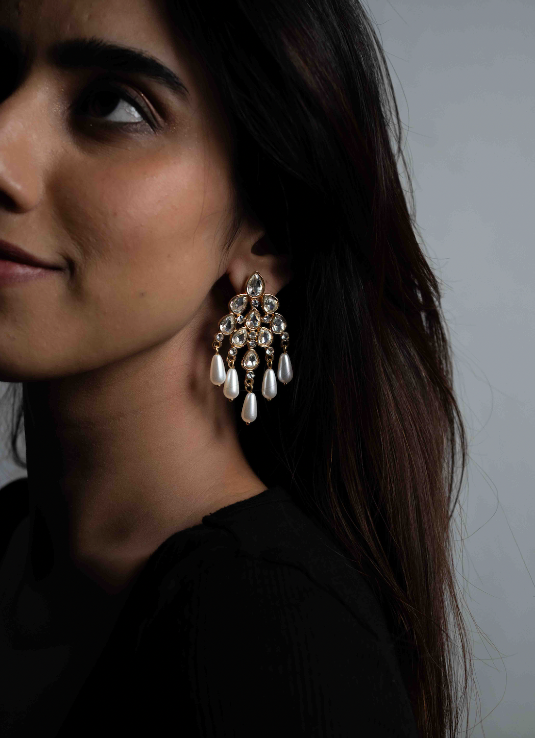 White Pearl Danglers