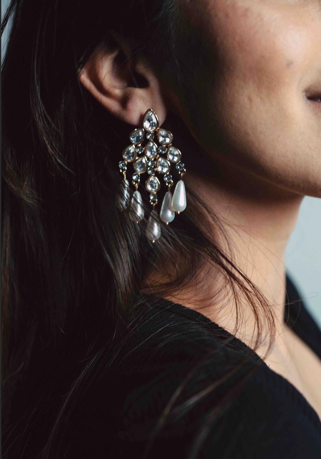 White Pearl Danglers