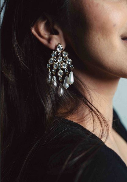 White Pearl Danglers