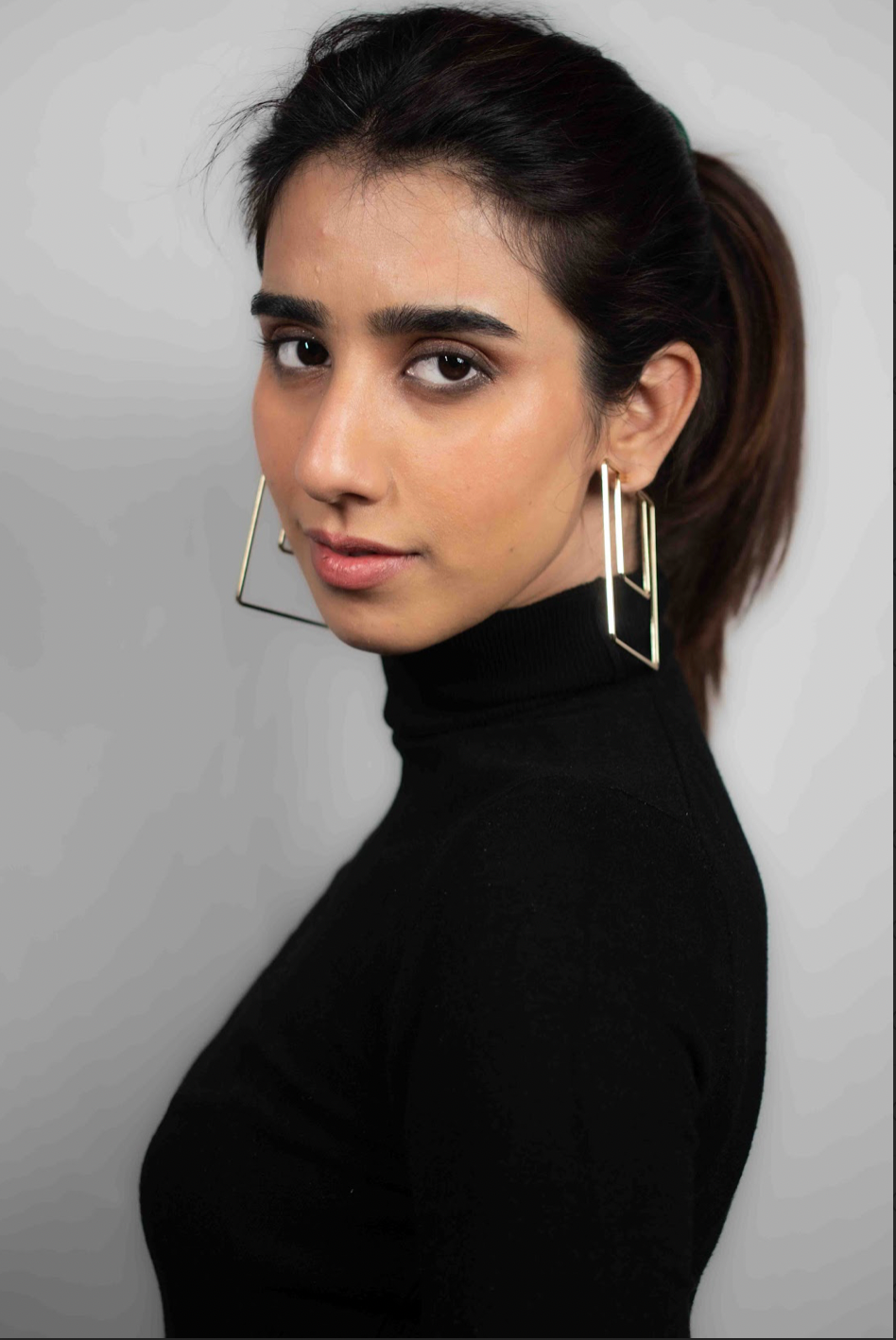 Layered Square Hoops (Golden)