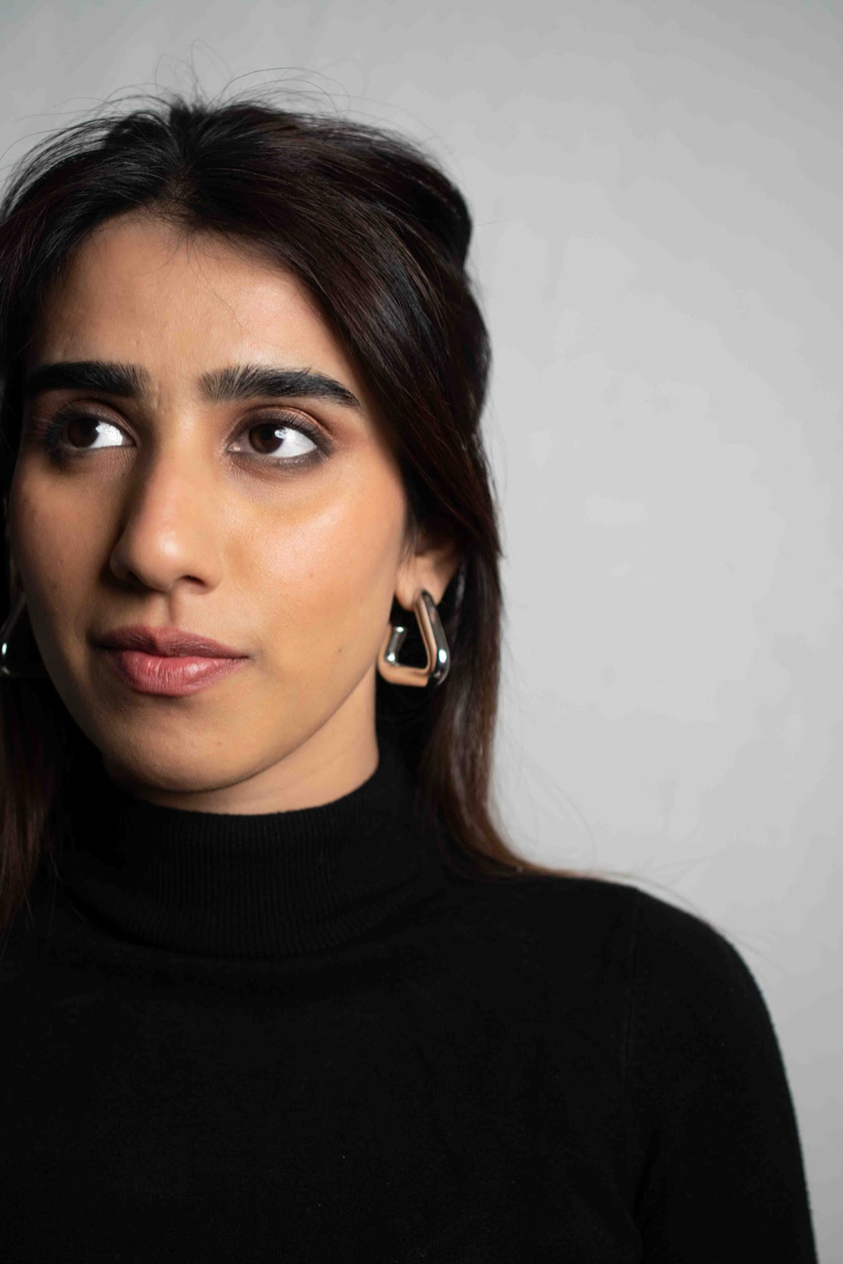 Triangular Hoops (18K Silver plated)